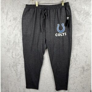 NFL Indianapolis Colts Pajama Pants Mens XL Dark Gray Team Logo Poly Stretch NWT